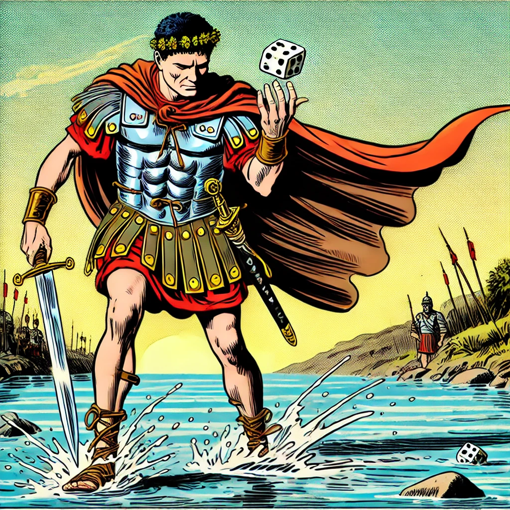 Caesar-ueberschreitet-den-Rubikon Kann man aus der Geschichte lernen?